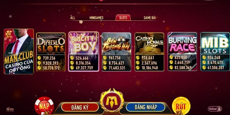 Slot game đa dạng